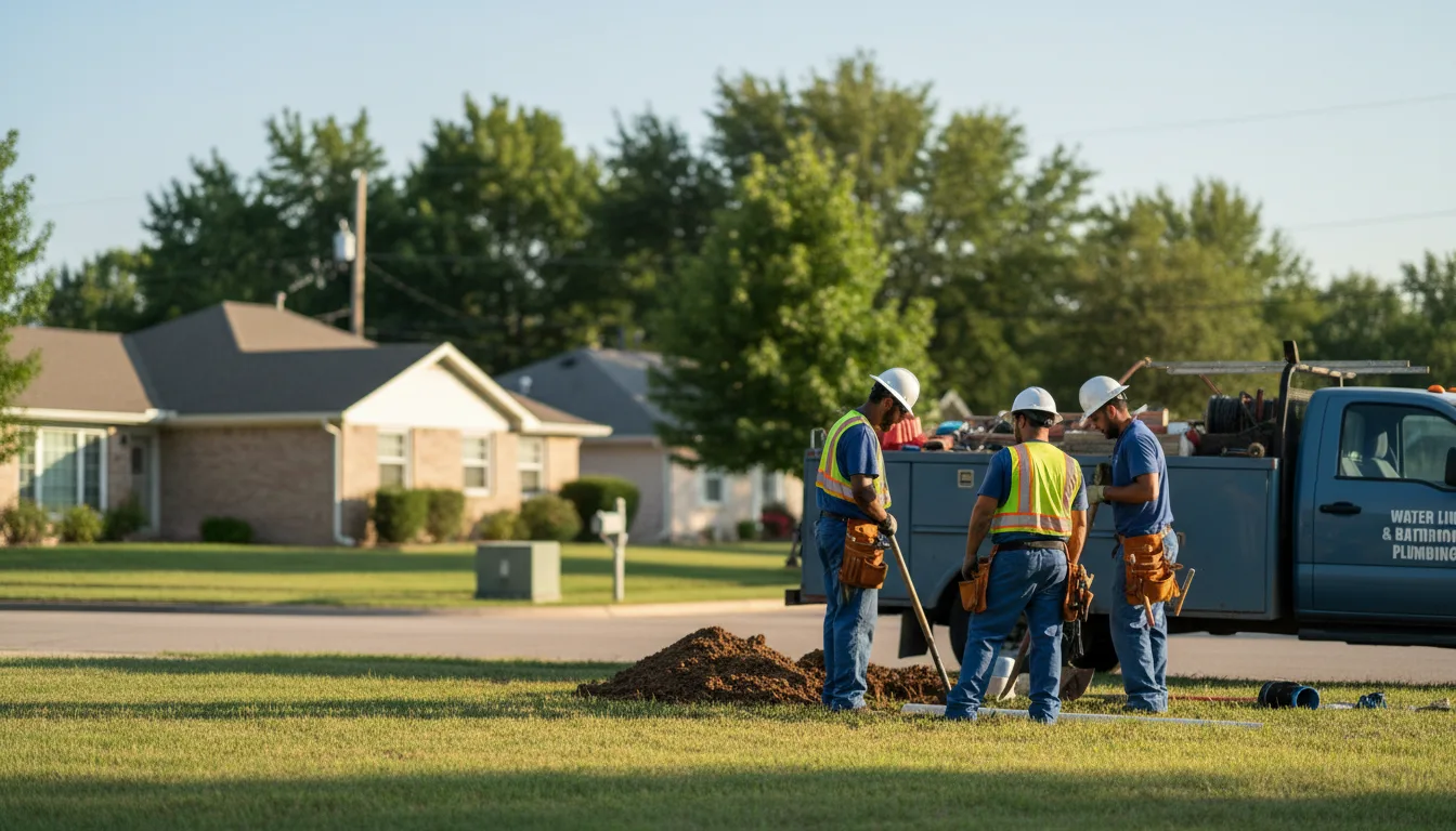 Residential water line and bathroom plumbing service in Lincoln University, PA